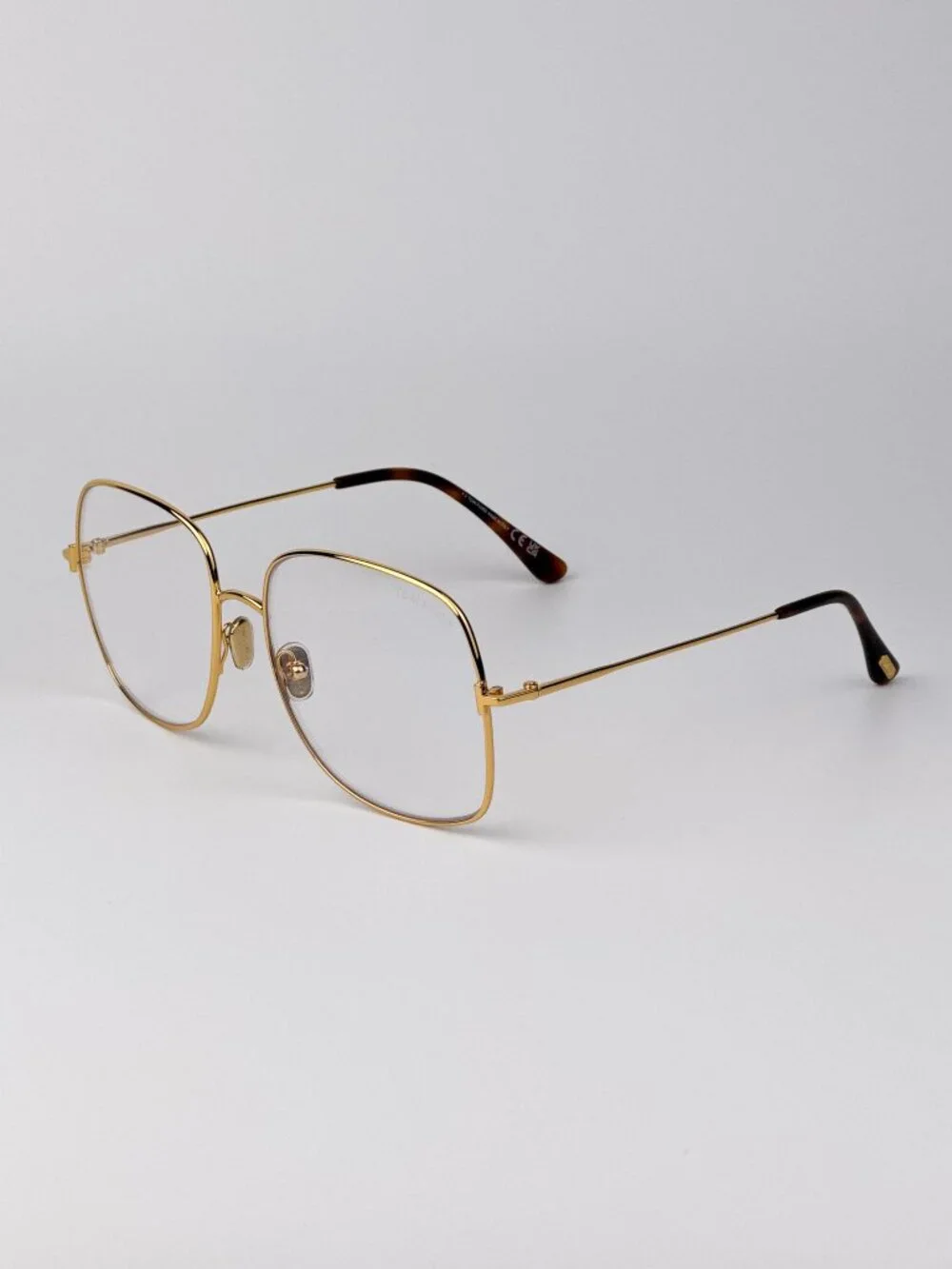 Tom Ford Women’s Eyeglasses Gold Oversized Square FT6048-B 030 NEW AUTHENTIC